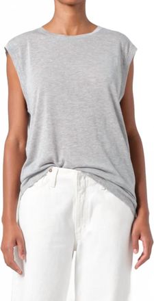 A Gold E Raya Muscle Tee In Grey Heather