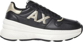 A|X Armani Exchange Sneakers met metallic details en rubberen zool - Dames - Sneakers - Zwart - 37 EU - Schoenen