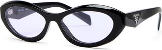 Prada Oval-frame Sunglasses - Black - One Size