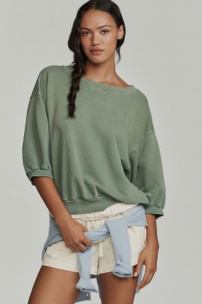 Pilcro The Niki Bubble Sweatshirt by Pilcro