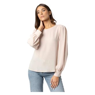 Kocca Blouses, female, Pink, XL, Puffed Shoulder Long-Sleeved Blouse