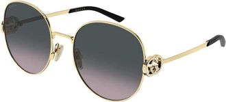Gucci Sunglasses, female, Yellow, Size: 58 MM Gg2047S 002 Sunglasses