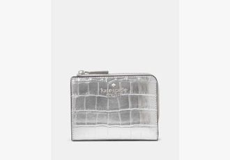 Kate Spade New York Madison Croc Embossed Small L-Zip Wallet