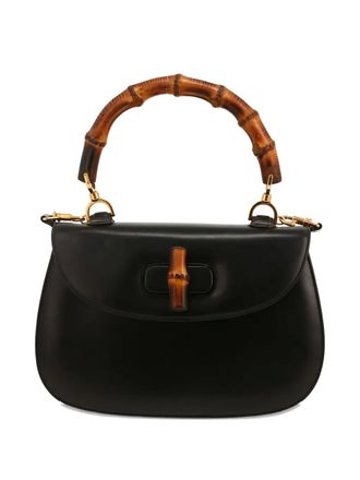 Gucci 1990s medium Bamboo tote bag - Zwart