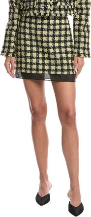 Toccin Spencer Silk-Trim Wool-Blend Mini Skirt