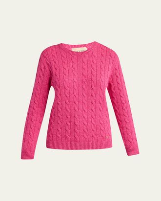 Valentino Garavani Cable Knit Crewneck Sweater