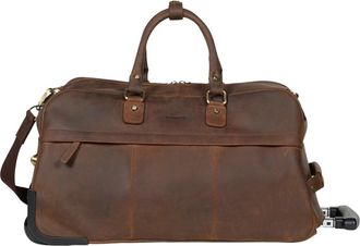 Howard London Duffel Trolley Tas Scott - Heren - Weekendtassen - Bruin - ONE Size - Tassen