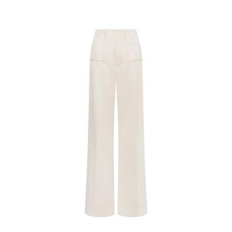 Philosophy di Lorenzo Serafini Diagonal Canvas Trousers - female - Philosophy di Lorenzo Serafini - Wide Trousers - White - 2XS - Trousers