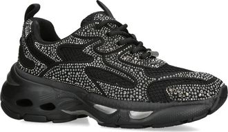 Steve Madden Womens Zonar Black Sneakers Fabric - Size UK 8