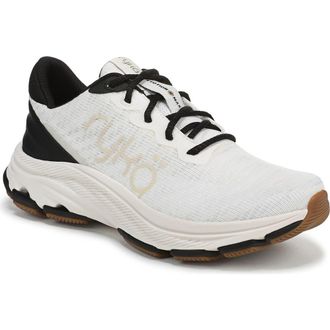Ryk&auml; Devotion X Max Walking Sneaker in White Black at Nordstrom, Size 9.5