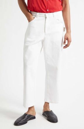 Bode Knolly Brook Twill Trousers in White at Nordstrom, Size 30