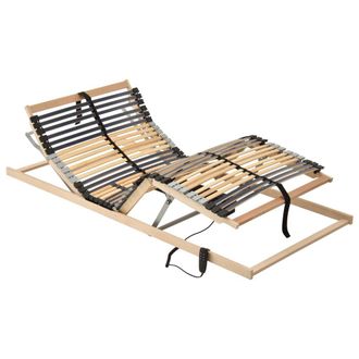 vidaXL Cama Somier El&eacute;ctrico De L&aacute;minas Sin Colch&oacute;n 7 Zonas 100x200 Cm Vidaxl