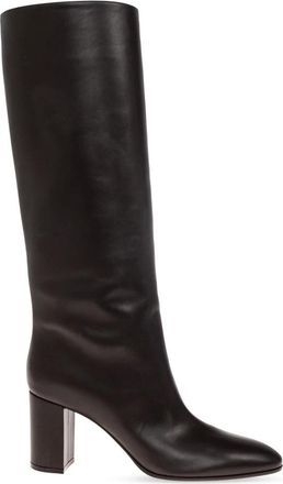 Gianvito Rossi Dana Hoge Hakken - Dames - Laarzen met Hak - Bruin - 40 EU - Leer - Schoenen
