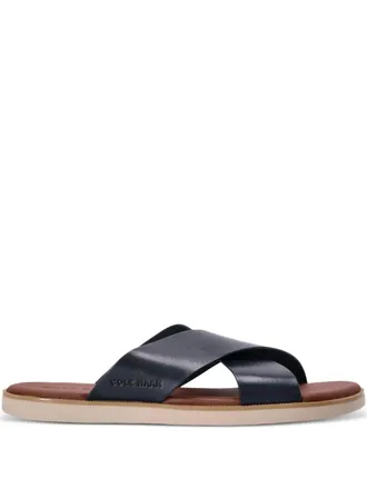 Cole Haan Sandali in pelle con design a incrocio - Blu