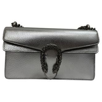 Gucci Gucci kleine Dionysus schoudertas in zilverkleurig leer