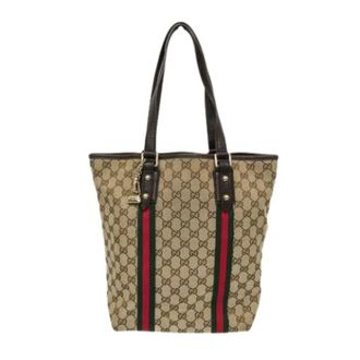 Gucci Pre-owned Tote Bags, female, Multicolor, Size: ONE SIZE Pre-owned GG Canvas 162899 Tote Bag