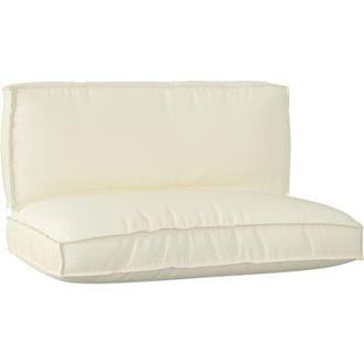 vidaXL Pallet Cushion Set 2 pcs Cream Oxford fabric vidaXL