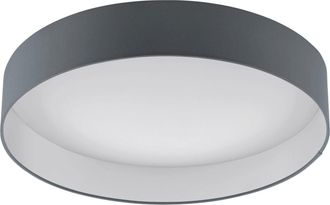 Loops Flush Ceiling Light Colour White Shade Anthracite Fabric Bulb LED 24W Included