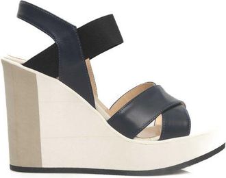 Cerruti Blue Calfskin Women Womens Sandal