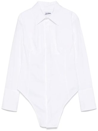Jean Paul Gaultier poplin bodysuit - White