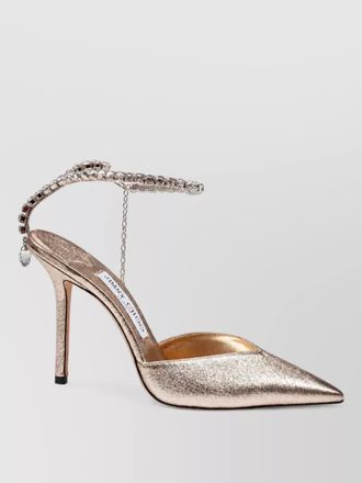 Jimmy Choo London crystal embellished slingback pumps