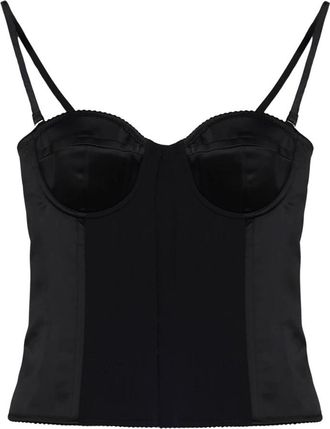 Liu Jo Bustier Top - Dames - Tops zonder mouwen - Zwart - M - Katoen - Tops