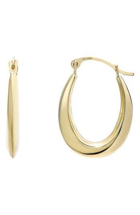 Candela Jewelry 14K Gold Oval Hoop Earrings at Nordstrom Rack