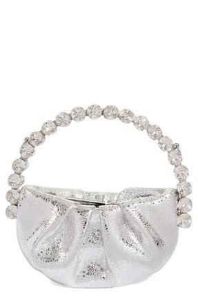 L'Alingi Micro Eternity Crystal Top Handle Bag in Silver at Nordstrom