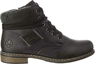 Rieker Lace-up Enkellaars - Dames - Schoenen - Zwart - Maat: 38 EU Leer