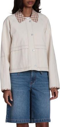 Bagatelle Mixed Media Twill Jacket in Beige at Nordstrom Rack, Size X-Large