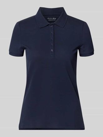 Christian Berg Slim Fit Poloshirt mit Knopfleiste in Dunkelblau, Gr&ouml;&szlig;e XXL