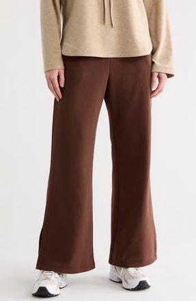 Beyond Yoga Open Ended Mid Rise Wide Leg Pants in Espresso at Nordstrom Rack, Size X-Large