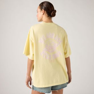 Levi's Graphic Short Stack Tee - Womens - XL - Yellow / French Vanilla