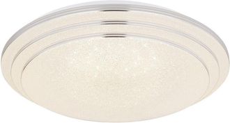 Globo Lighting L&aacute;mpara De Techo Empotrada De Vidrio Estampado, Led Blanco, Regulable, 2700-6500 K, Control Remoto