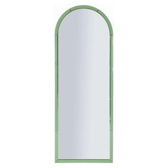 Dmora Espejo Nida, Forma Rectangular, Tipo De Pared, Estructura Transparente, 55x150h Cm Verde