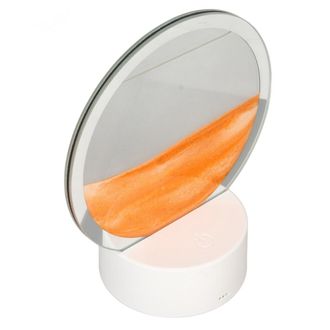 OEM Marco De Fotos Circular Con Pintura De Arena Din&aacute;mica, Luz Nocturna De Cristal 3d, 19,4 X 9,5 Cm, Amarillo