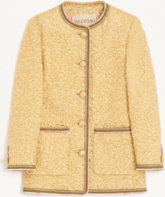 Valentino Caban In Jacquard Cloque Donna ORO 38