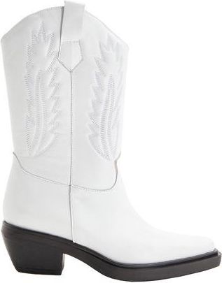 8 by YOOX LEATHER QUILTED WESTERN ANKLE BOOT