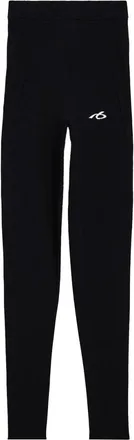 Balenciaga Black Viscose Logo Activewear