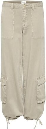 MY ESSENTIAL WARDROBE Broeken, Dames, Beige, M, Katoen, Cargo Pant Island Fossil