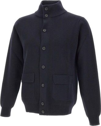 FILIPPO DE LAURENTIIS Truien & Vesten, Heren, Blauw, 2Xl, Wol, Wm 14M Jacket