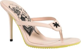 John Richmond Heeled Thong Sandal - Dames - Muiltjes - Beige - 38 EU - Schoenen
