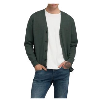 Replay C&aacute;rdigan de Algod&oacute;n y Cachemira - Knitwear - Hombre - Verde - S