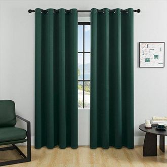 OEM Cortinas Opacas Impermeables - Verde - 106x160 Cm