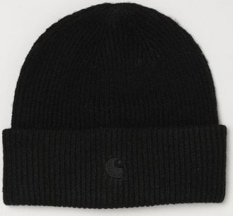 Carhartt Work in Progress Beanie Curtis a coste in poliestere riciclato con logo ricamato