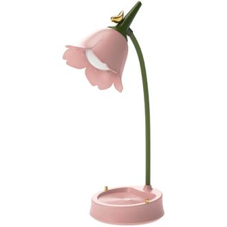 OEM L&aacute;mpara De Mesa Led T&aacute;ctil Con Forma De Flor, L&aacute;mpara De Noche, Puerto Usb, Regulable, Rosa