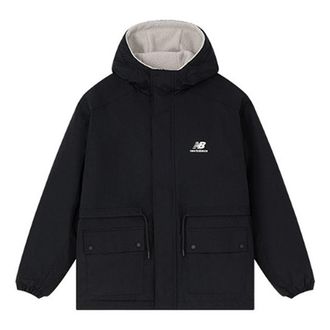 New Balance Logo Print Woven Jacket Asia Sizing Black AMJ31303-BK