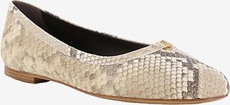 Chlo&eacute; Ballerinas aus Leder in Python-Optik Marcie