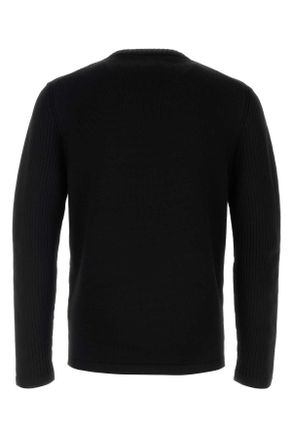 Prada Mens Black Wool Sweater Nero Exterior: Virgin Maglieria