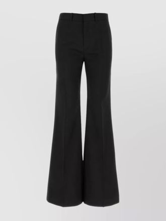 Chlo&eacute; silk wool flared trousers